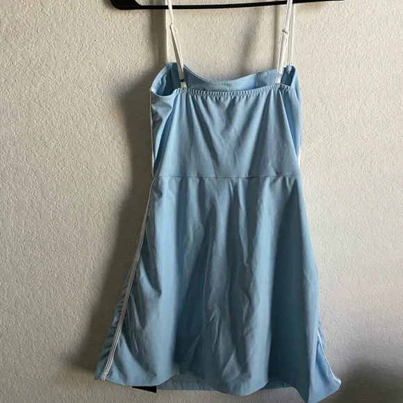 West Fade Light Blue Contrast Piping Pickleball Tennis Sporty New Mini Dress XS - Picture 10 of 16